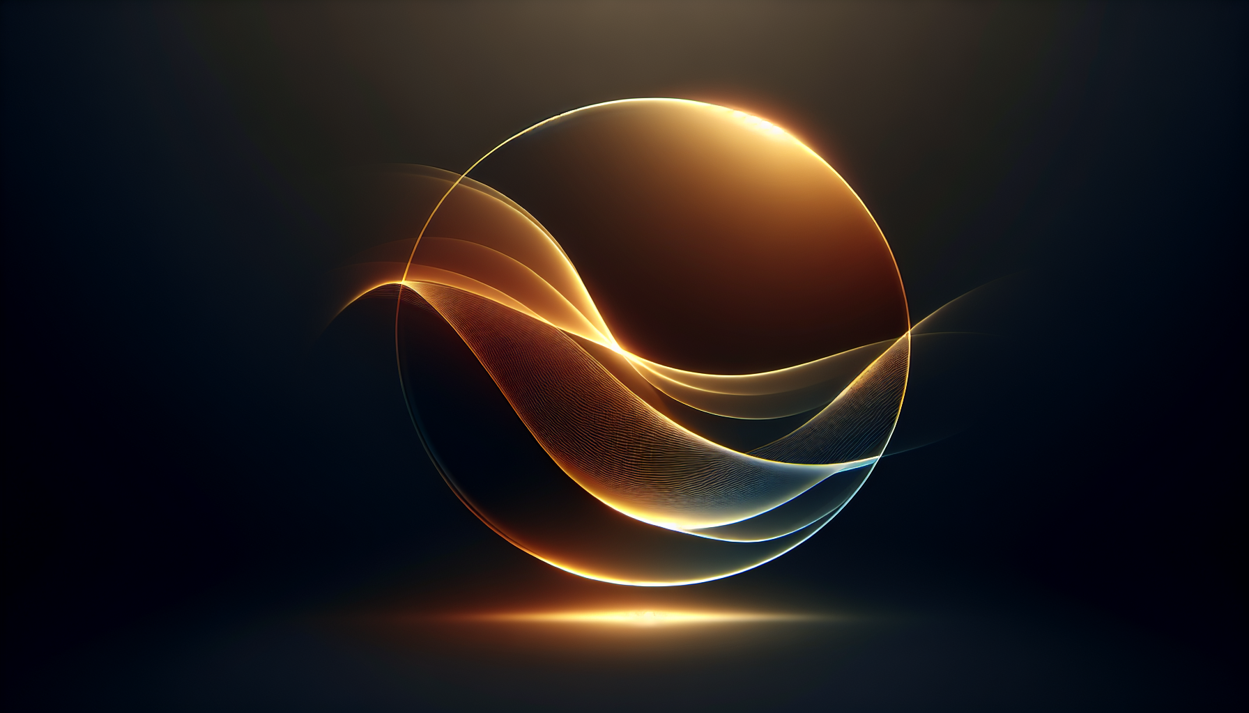 Dark neutral background.
Warm golden gradient glow.
Abstract flowing light.
Calm, deep, trusting mood.
Minimalist, premium aesthetic.
No literal symbols or objects.